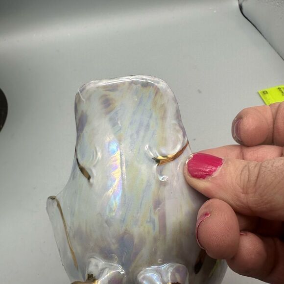 Lusterware Vintage Japanese porcelain footed bowl - Picture 4 of 8